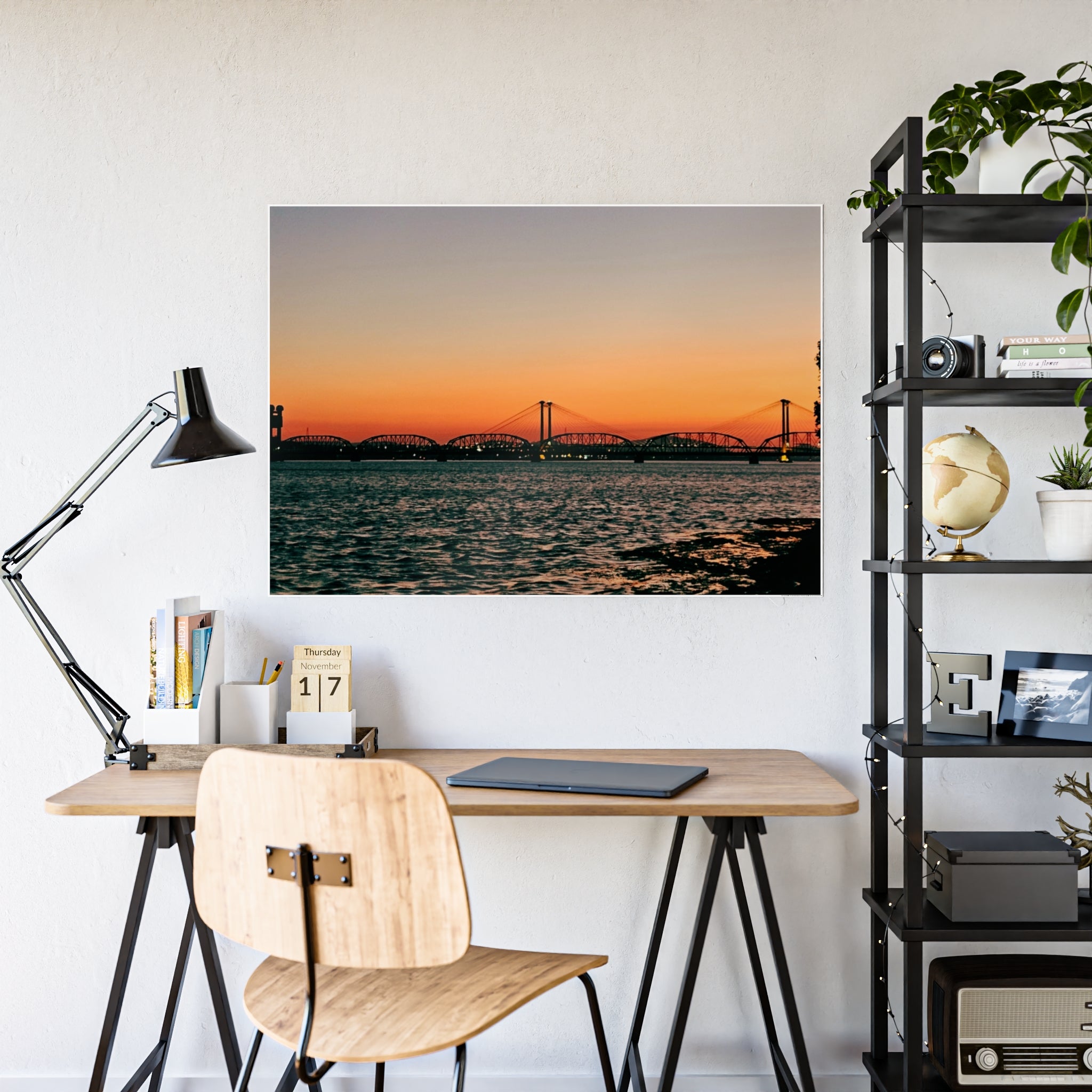 Scenic Wall Art Print, Glossy Sunset Photo