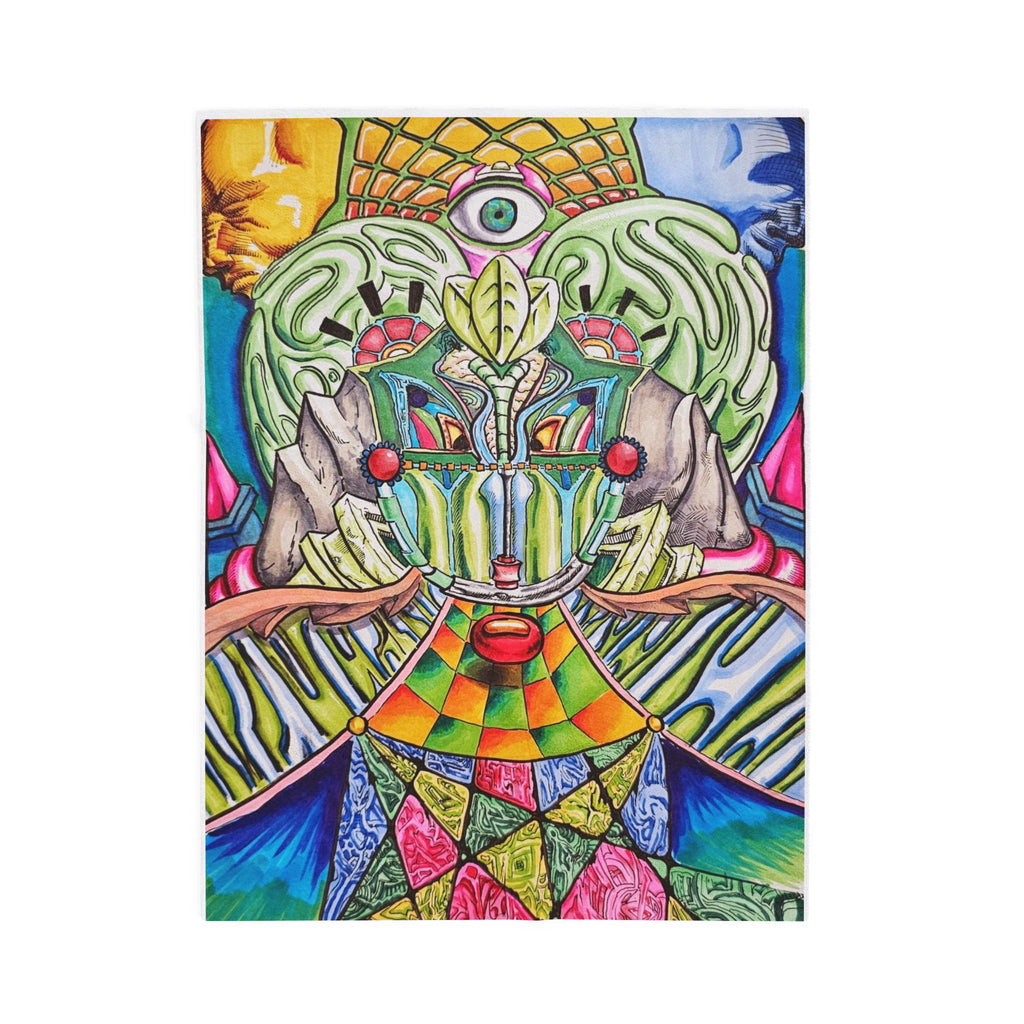 Colorful Psychedelic Velveteen Plush Blanket