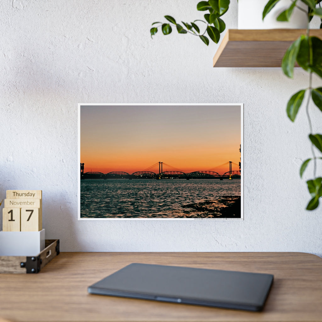 Scenic Wall Art Print, Glossy Sunset Photo