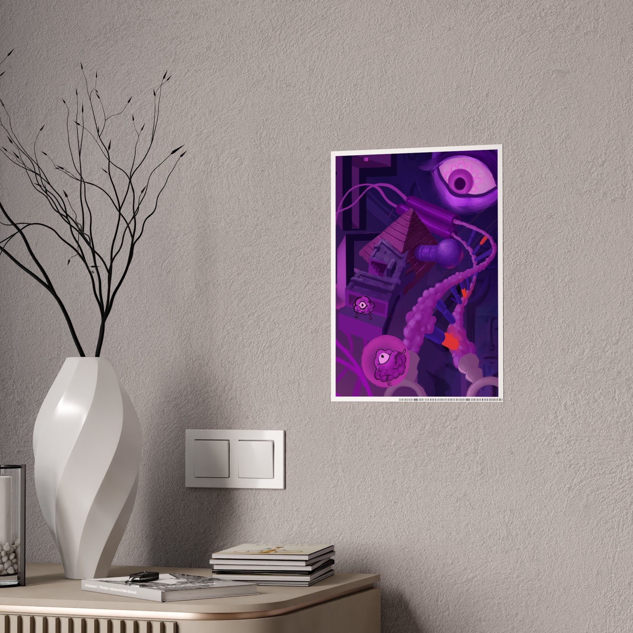 Glossy Art Print, Psychedelic Wall Decor