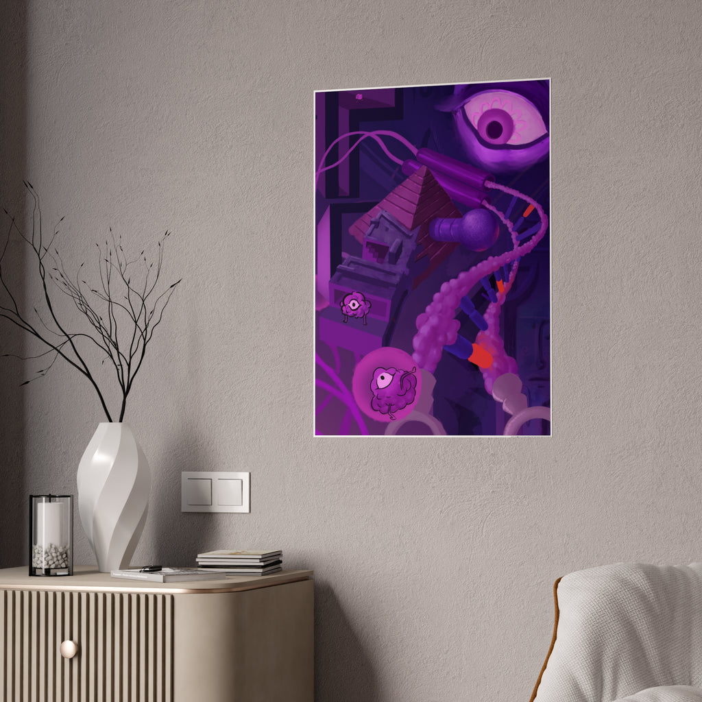 Glossy Art Print, Psychedelic Wall Decor