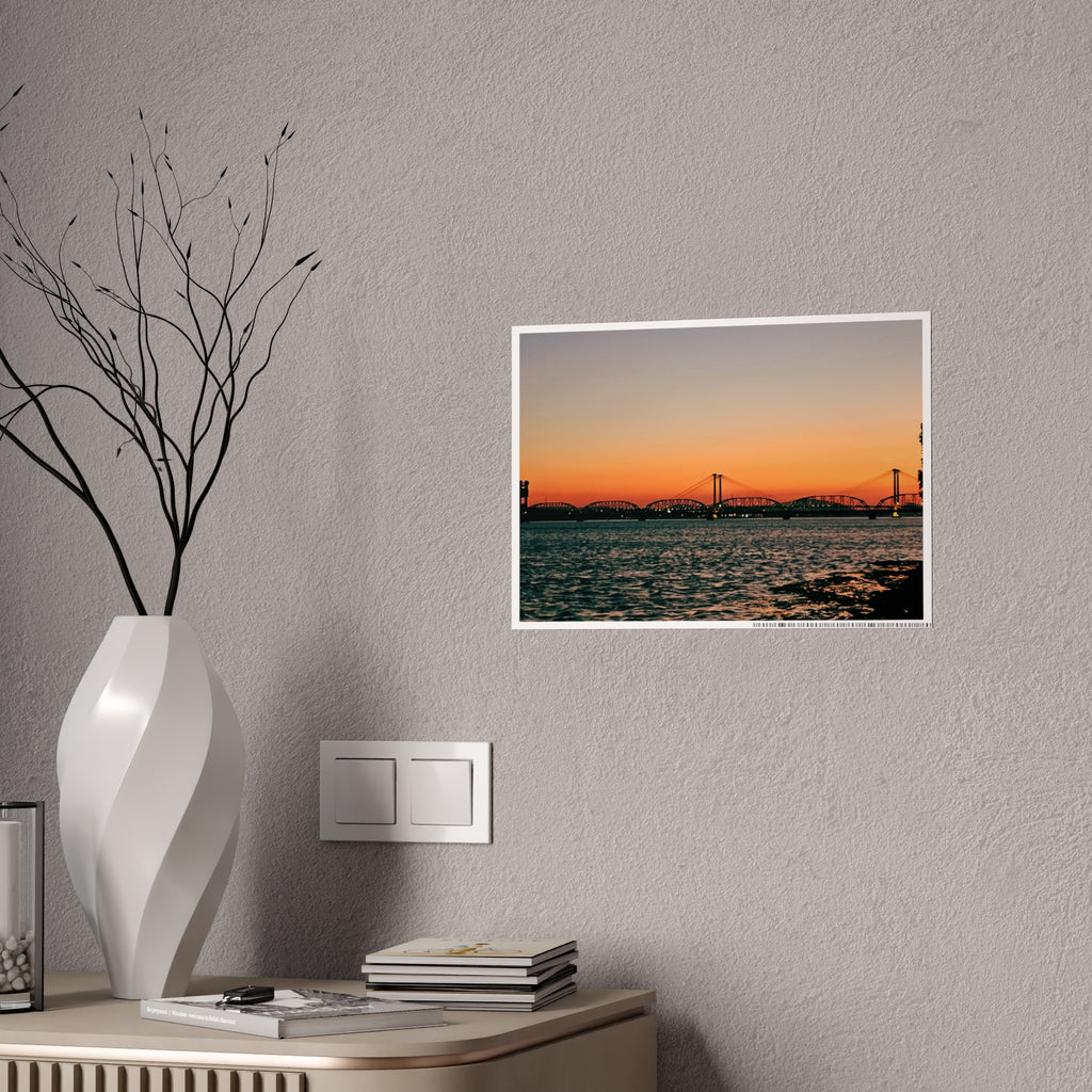 Scenic Wall Art Print, Glossy Sunset Photo