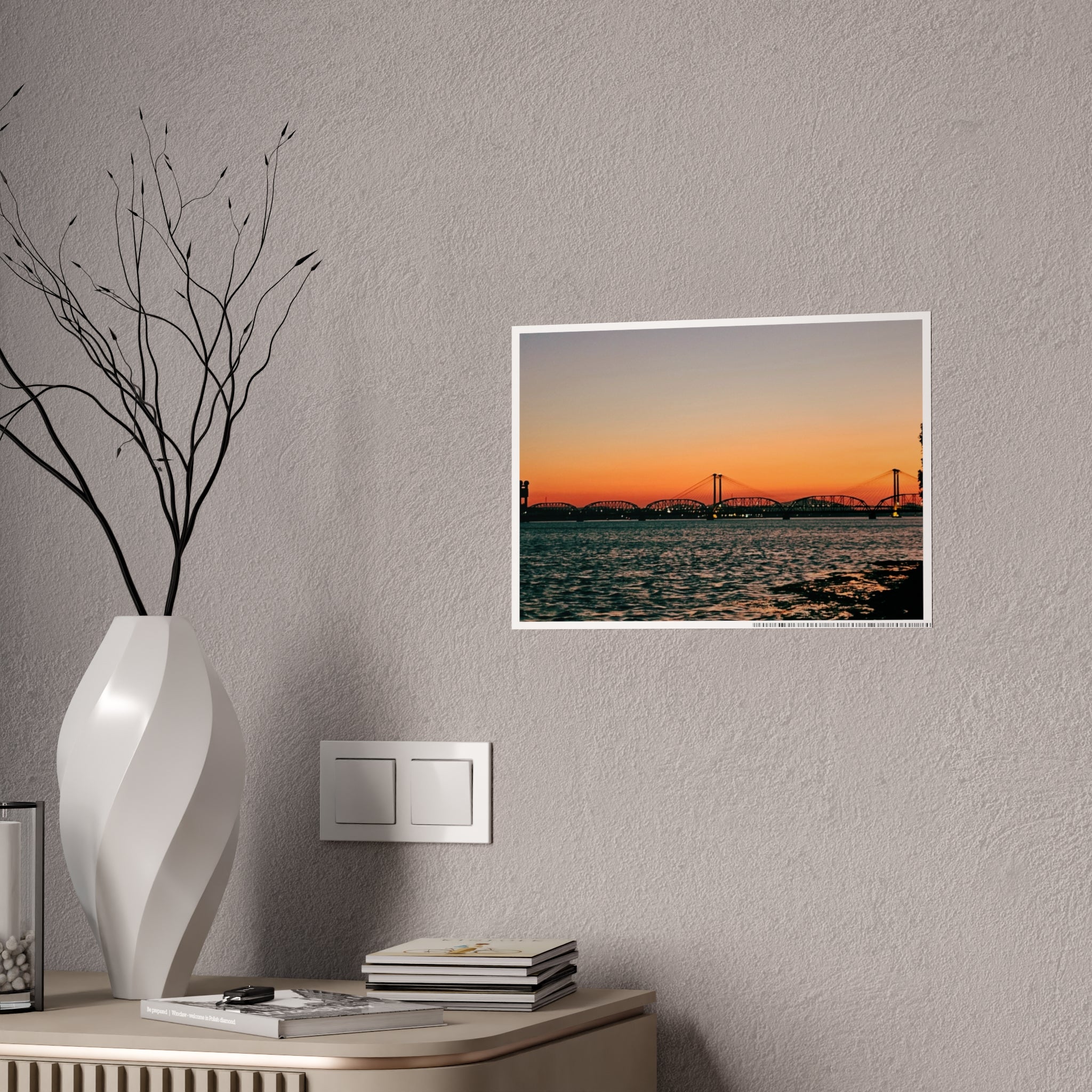 Scenic Wall Art Print, Glossy Sunset Photo