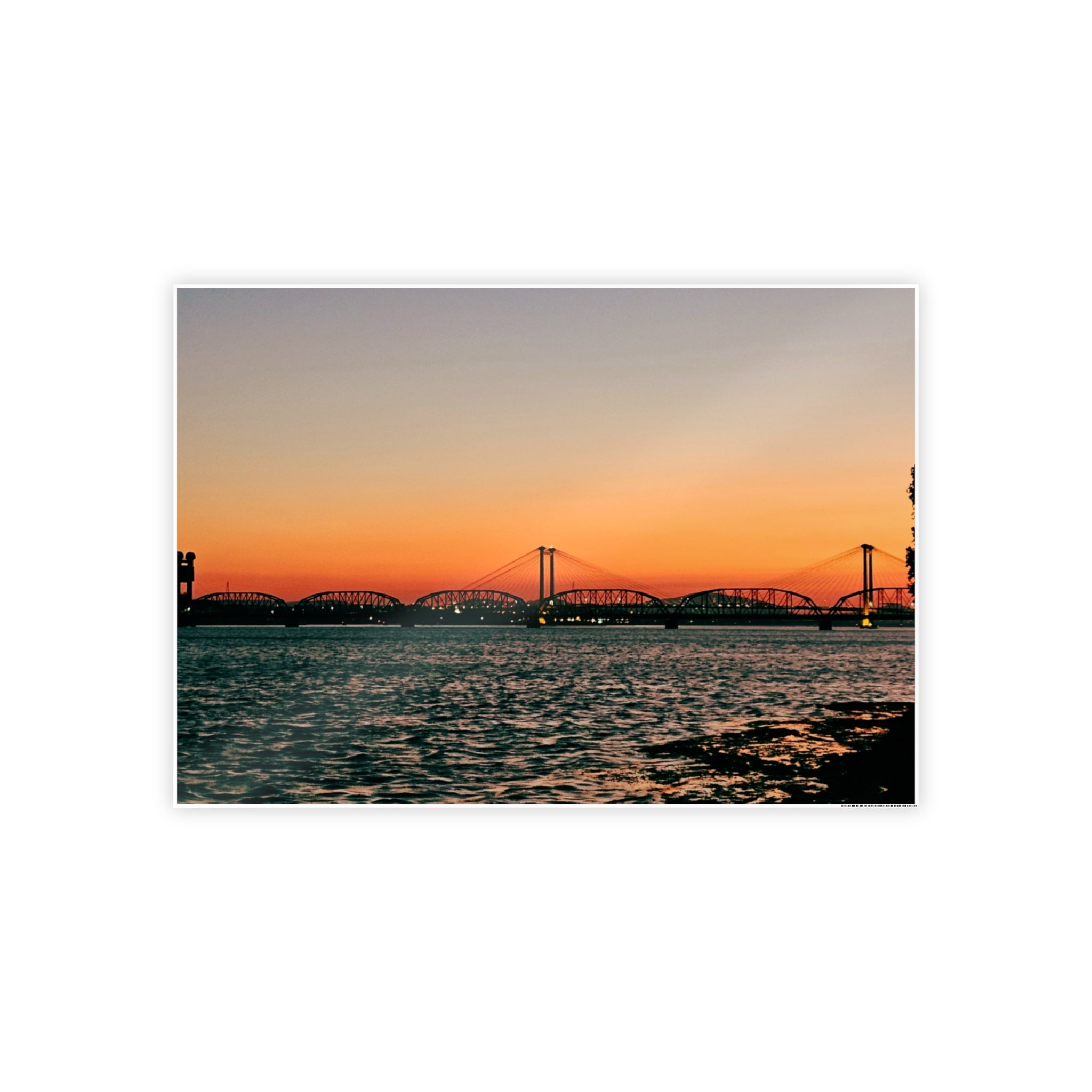 Scenic Wall Art Print, Glossy Sunset Photo