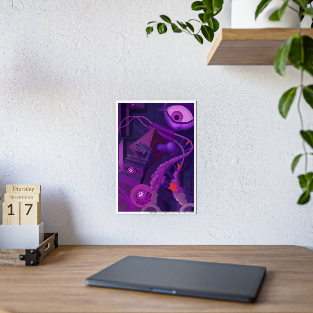 Glossy Art Print, Psychedelic Wall Decor