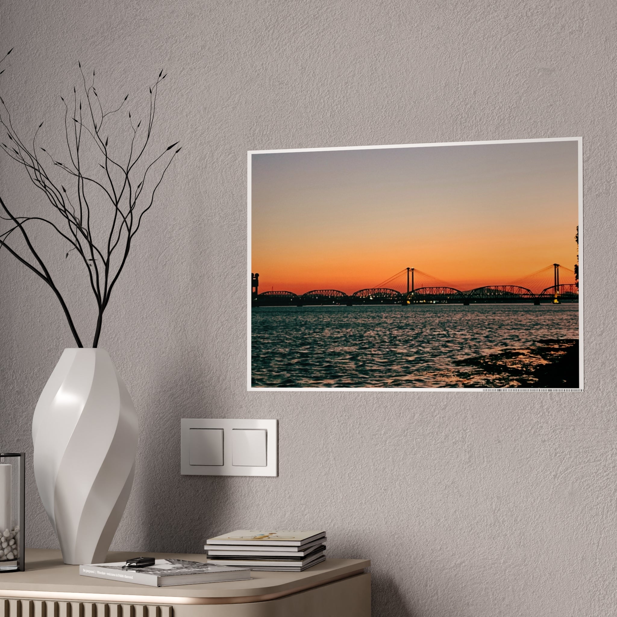 Scenic Wall Art Print, Glossy Sunset Photo