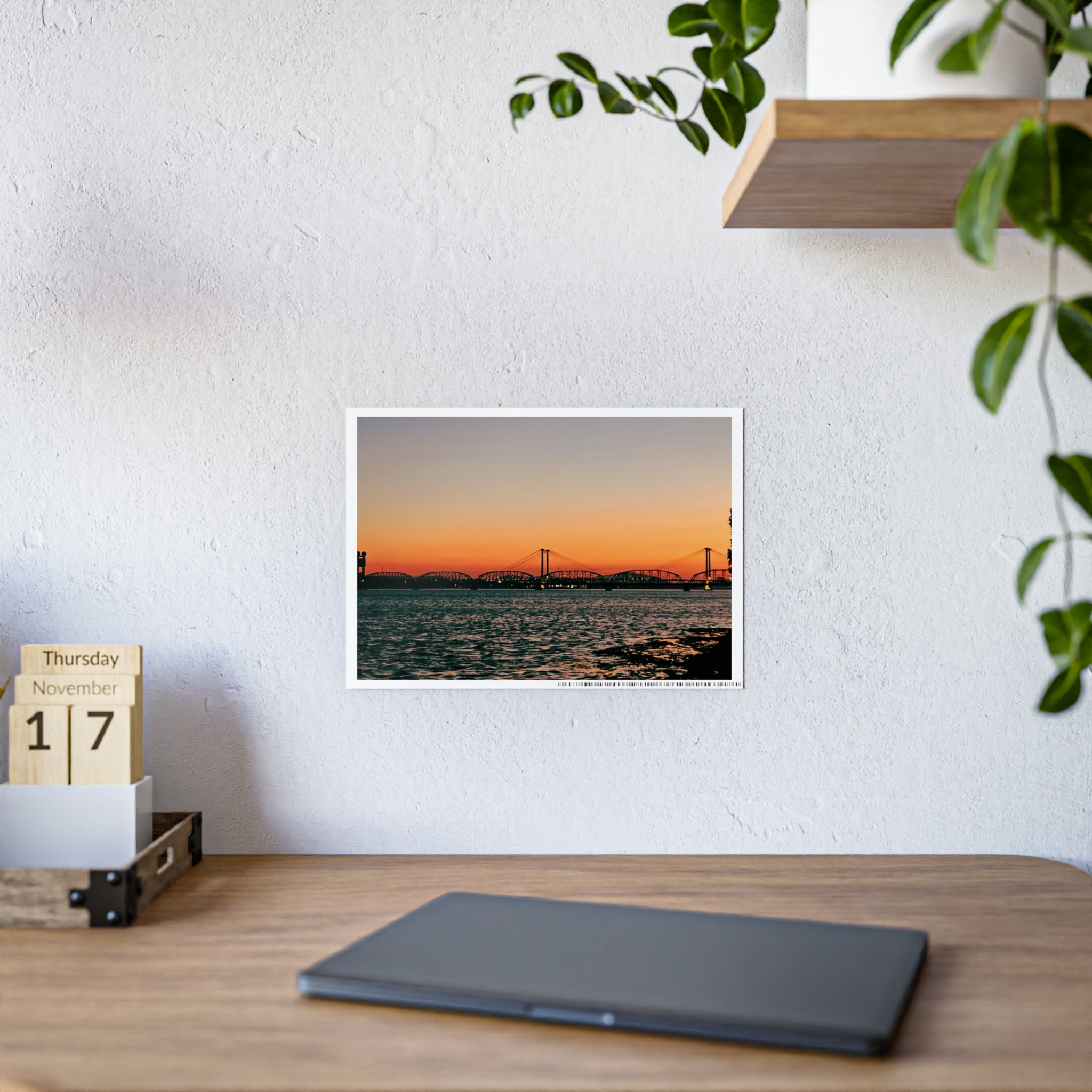 Scenic Wall Art Print, Glossy Sunset Photo