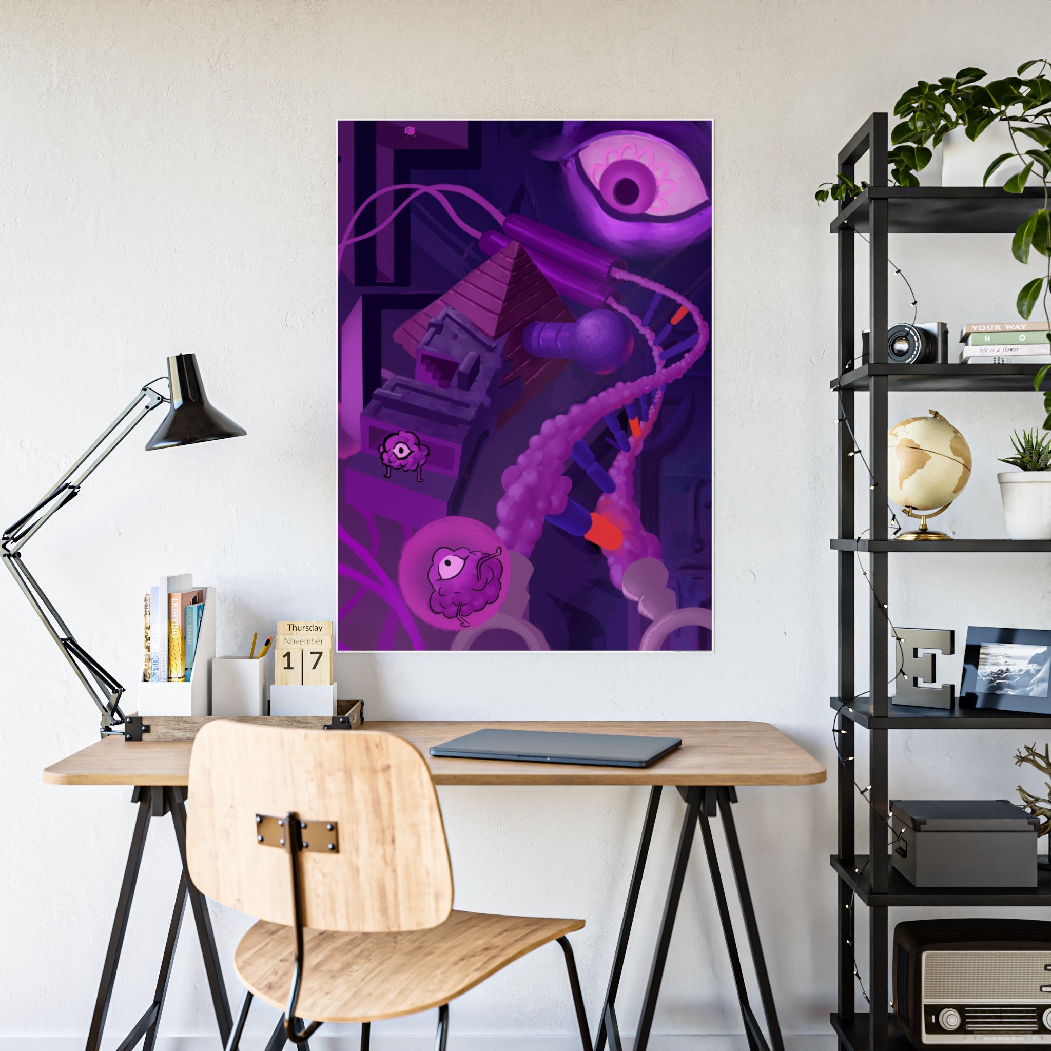 Glossy Art Print, Psychedelic Wall Decor