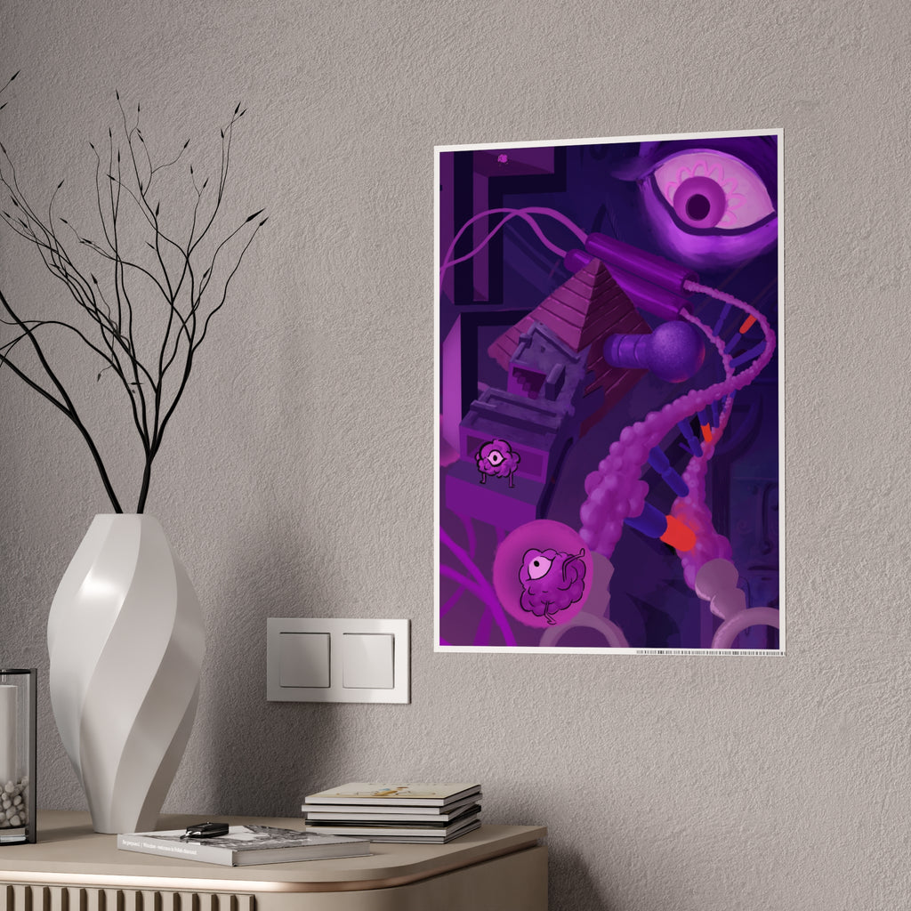 Glossy Art Print, Psychedelic Wall Decor