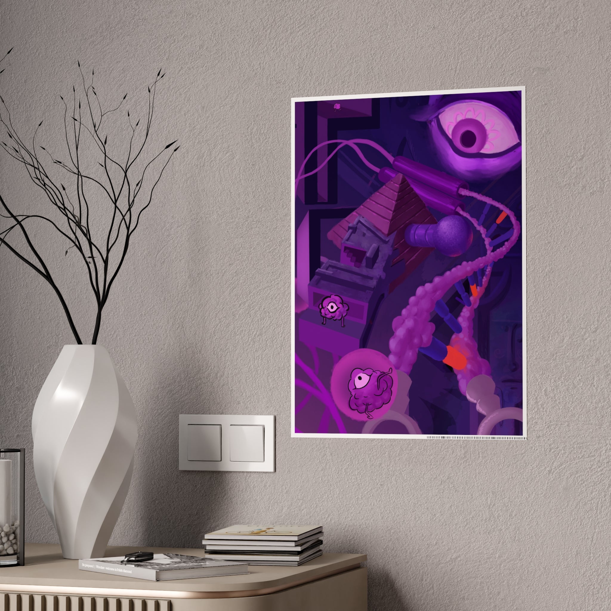 Glossy Art Print, Psychedelic Wall Decor