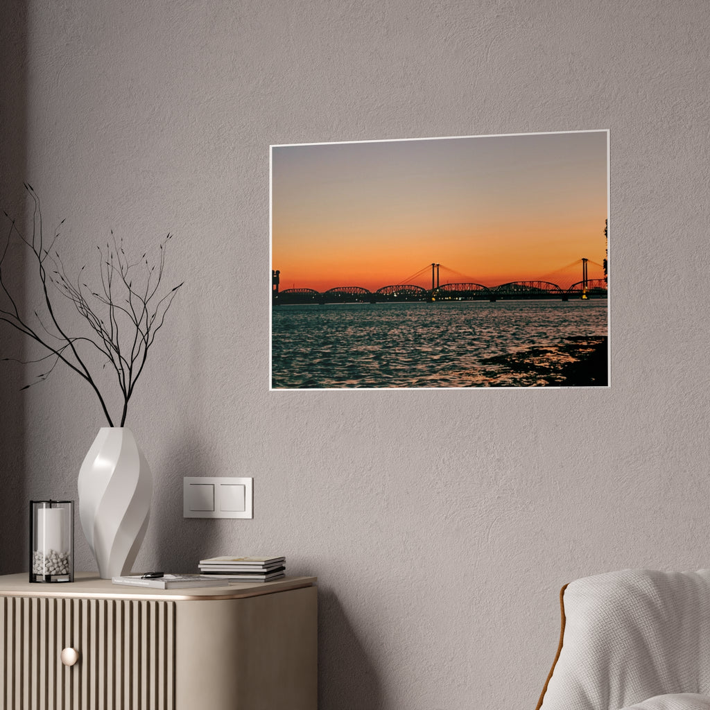 Scenic Wall Art Print, Glossy Sunset Photo