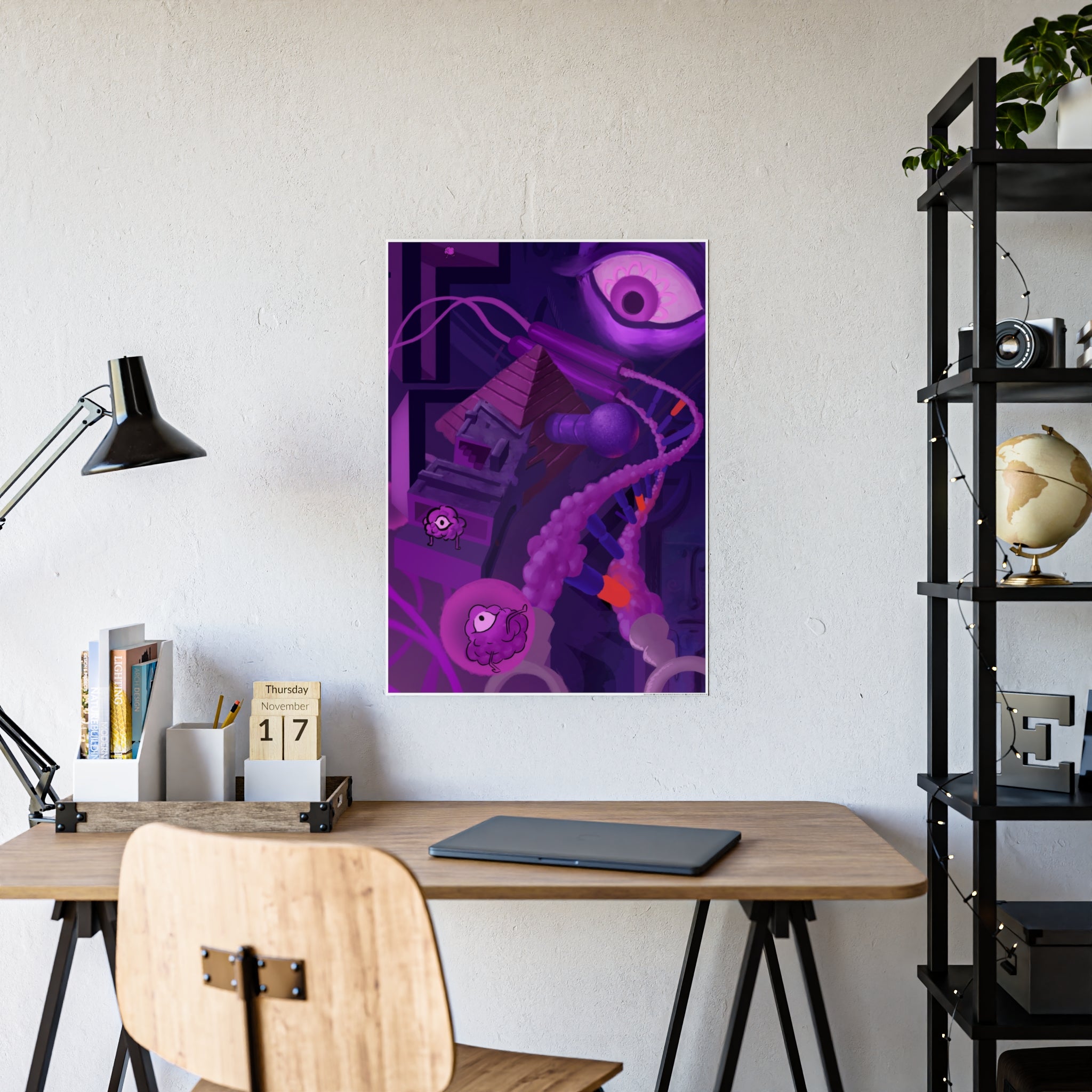 Glossy Art Print, Psychedelic Wall Decor