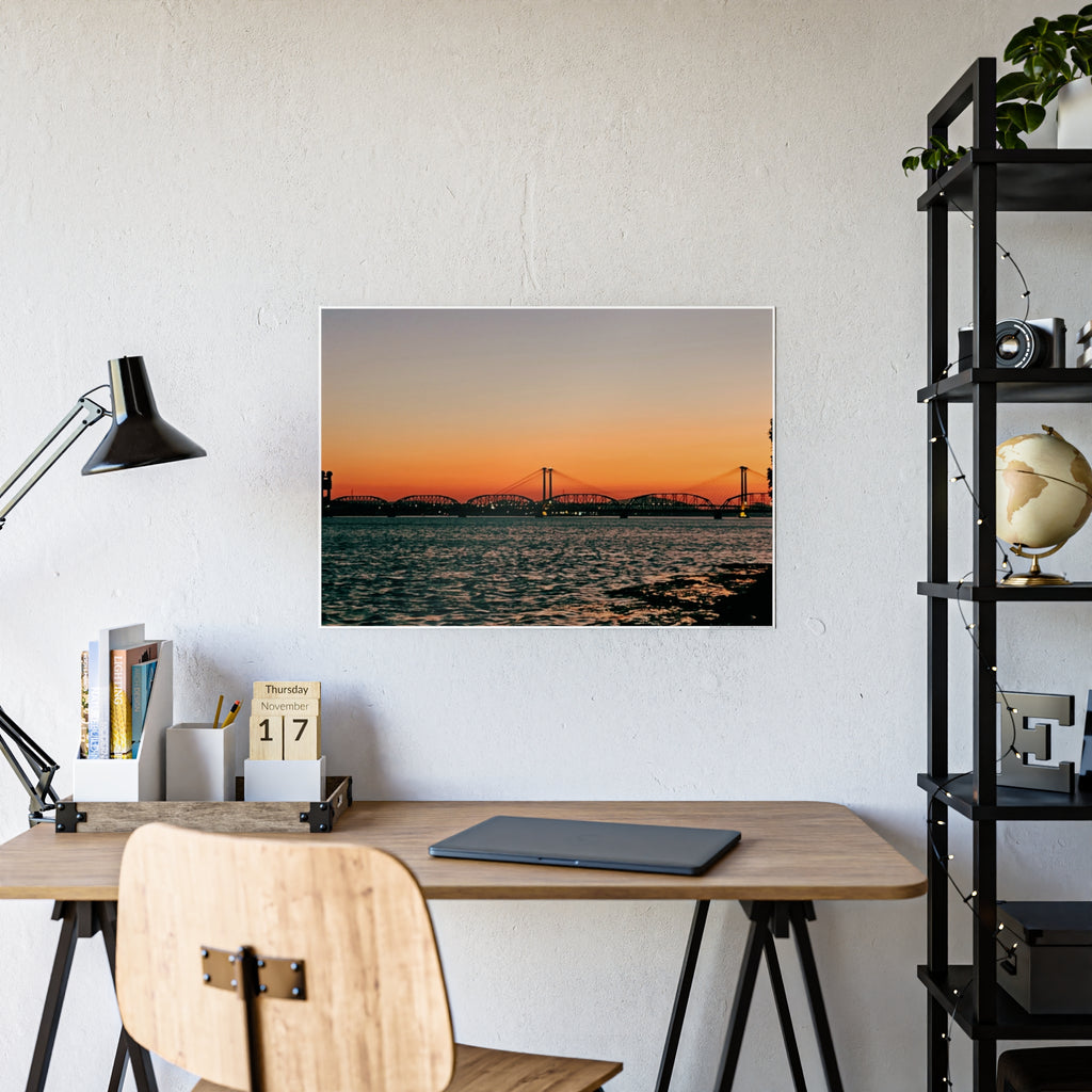 Scenic Wall Art Print, Glossy Sunset Photo