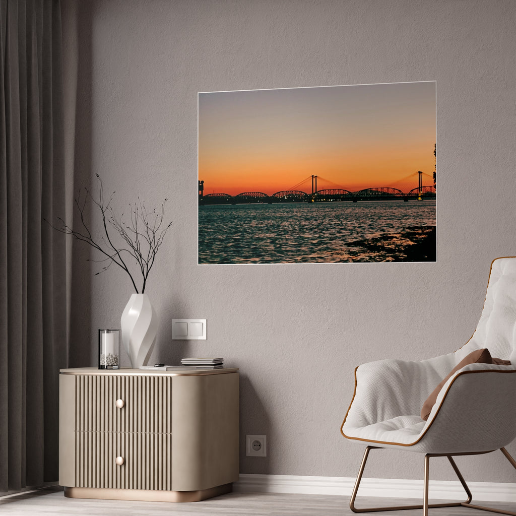 Scenic Wall Art Print, Glossy Sunset Photo