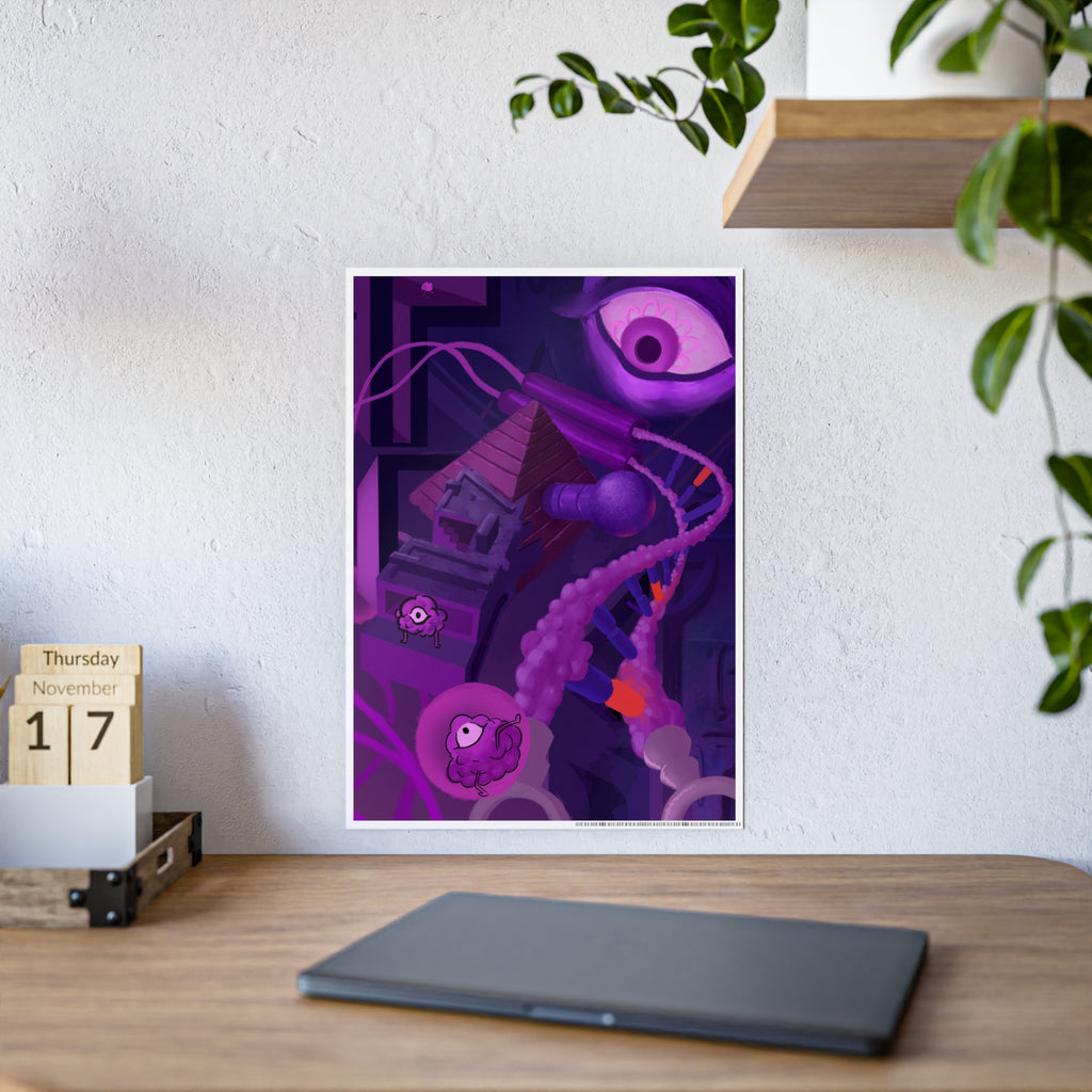 Glossy Art Print, Psychedelic Wall Decor