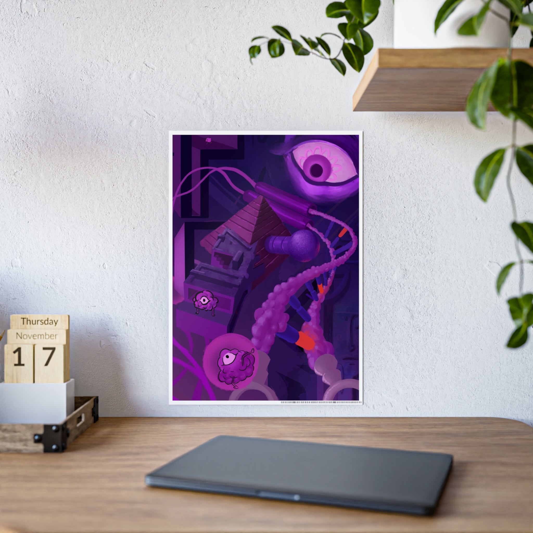 Glossy Art Print, Psychedelic Wall Decor